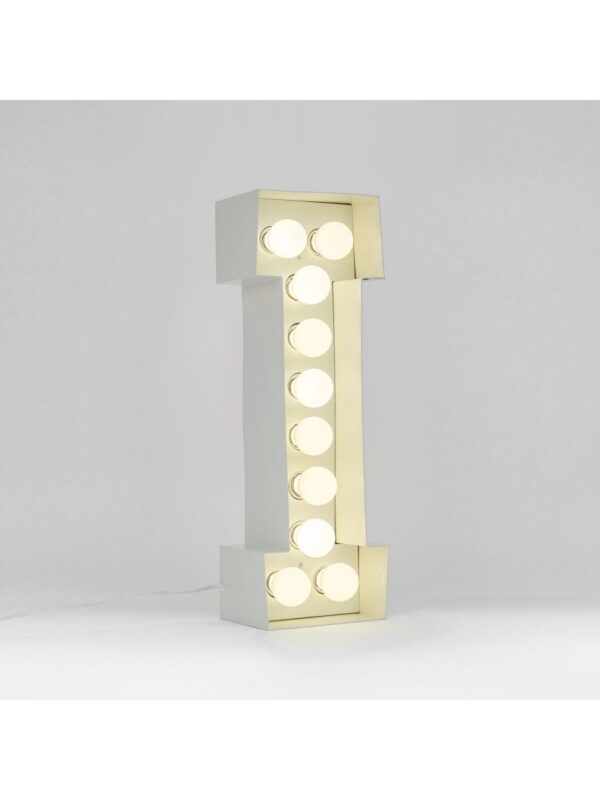 Lampada da Terra Vegaz - Lettera I - H 60 cm Bianco Seletti Selab
