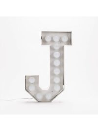 Lampada da Terra Vegaz - Lettera J - H 60 cm Bianco Seletti Selab