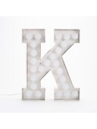 Vegaz Floor Lamp - Letter K - H 60 cm White Seletti Selab