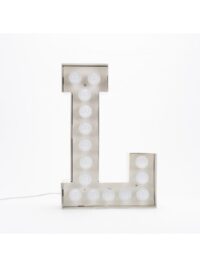 Vegaz Floor Lamp - Letter L - H 60 cm White Seletti Selab