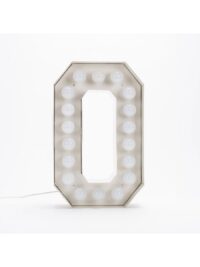 Lampada da Terra Vegaz - Lettera O - H 60 cm Bianco Seletti Selab