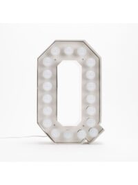 Vegaz Floor Lamp - Letter Q - H 60 cm White Seletti Selab