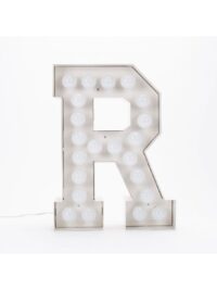 Vegaz Floor Lamp - Letter R - H 60 cm White Seletti Selab