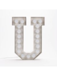 Vegaz Floor Lamp - Letter U - H 60 cm White Seletti Selab