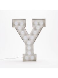 Vegaz Floor Lamp - Letter Y - H 60 cm White Seletti Selab