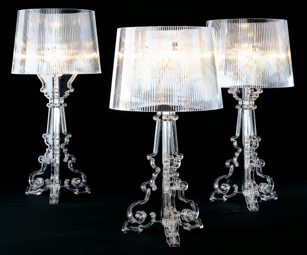 Transparente lámpara de mesa Kartell Ferruccio Laviani Bourgie 2