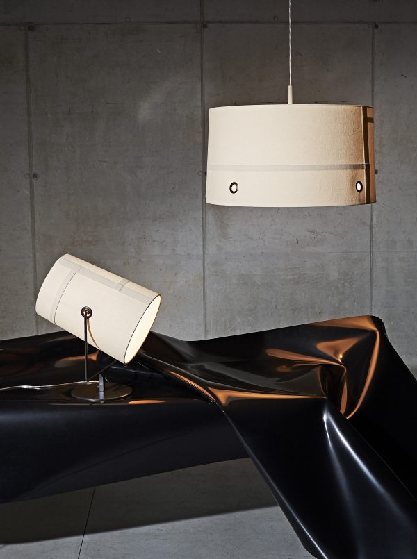 Table lamp Fork Maxi / H 44 cm Gray | Ivory Diesel with Foscarini Diesel Creative Team 2