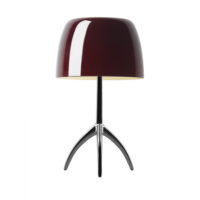Table lamp Lumiere TL L Dark chrome | cherry Foscarini Rodolfo Dordoni 1