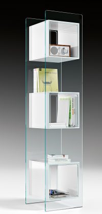 Magique White Totem Bookcase | Transparent FIAM Studio Klass