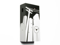 Ρολόι τοίχου Cucucity Λευκό | Μαύρο Progetti Riccardo Paolino & Matteo Fusi 1