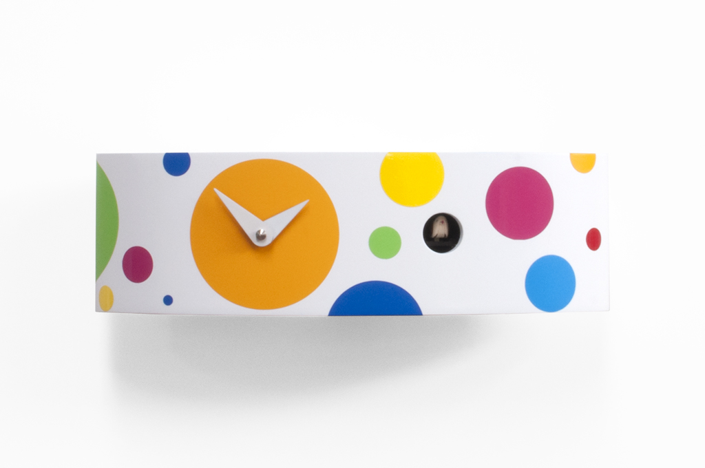 Wall clock Ellipse Pois White | Multicolor Progetti Barbero Design 2