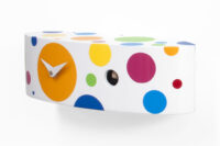 Orologio da parete Ellipse Pois Bianco|Multicolore Progetti Barbero Design 1