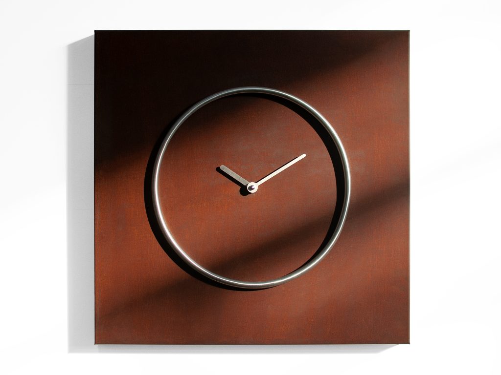 Orologio da parete Kreis Acciaio Corten Progetti Progetti C.R. 1