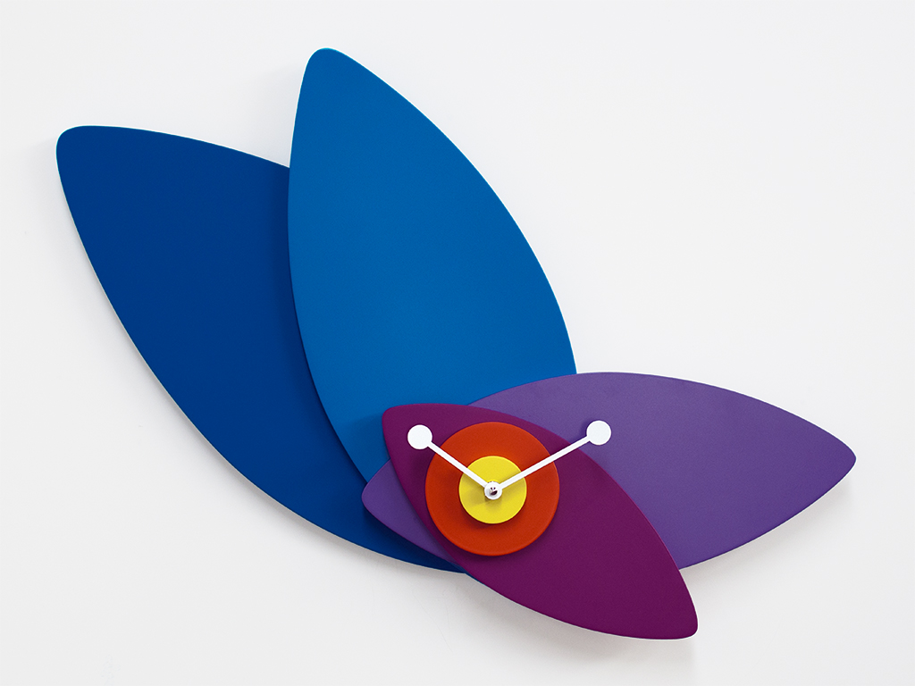 Orologio da parete Petali Blu|Multicolore Progetti Giulia Pretti 1