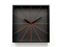 Projetos de relógios de parede em perspectiva negra Riccardo Paolino & Matteo Fusi 2