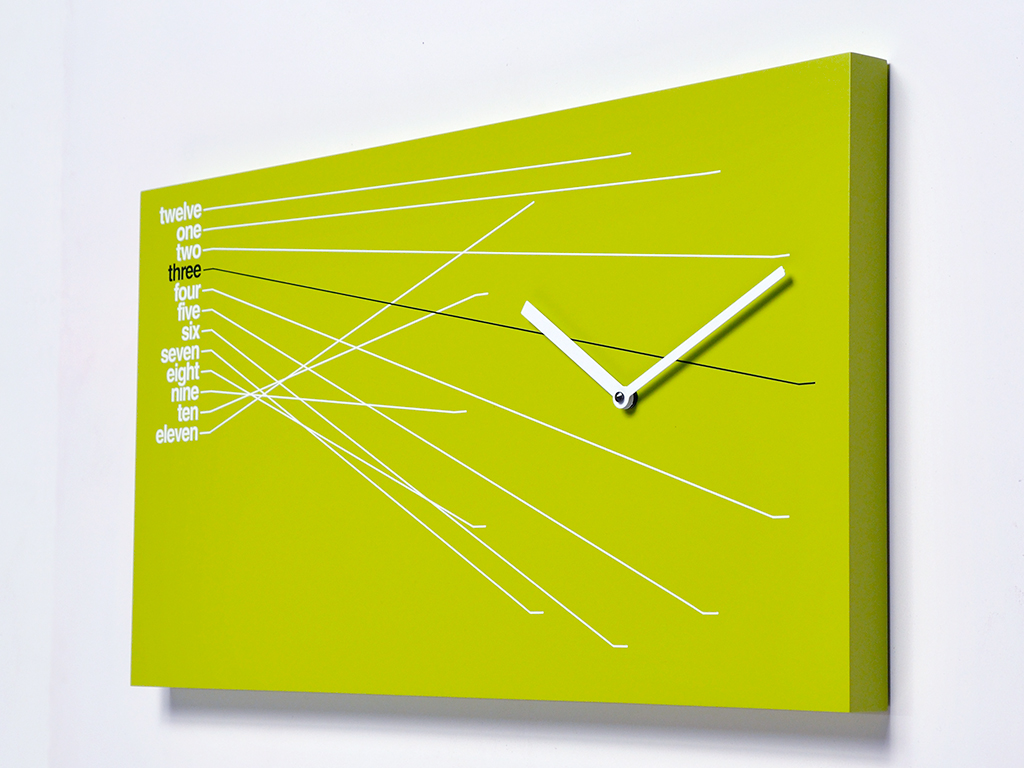 Orologio da parete Timeline Verde Progetti Alberto Sala 1