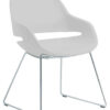 Chair Eva foot slide White | Chrome Zanotta Ora Ito 1