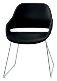 Chair Eva Fuß Rutsche Black | Chrome Zanotta Ora Ito 1