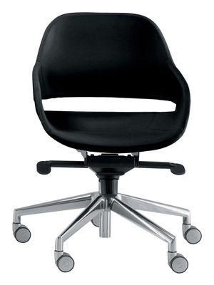 Eva Μαύρο καρέκλα γραφείου | Αλουμίνιο Zanotta Ora Ito 1