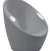 Ouch armchair with elbow rests Gray Casamania Karim Rashid