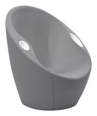 Ouch armchair with elbow rests Gray Casamania Karim Rashid