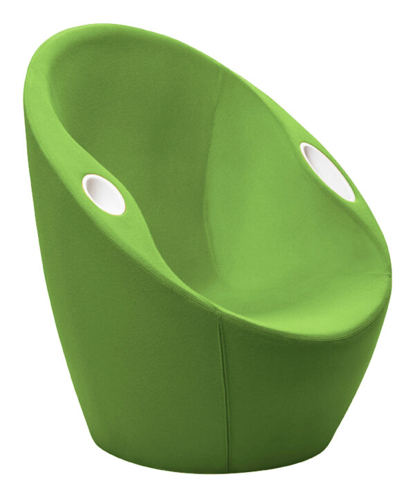 Ouch armchair with green Casamania Karim Rashid armrests