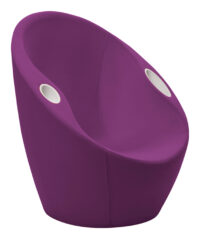 Ouch armchair with elbow rests Purple Casamania Karim Rashid