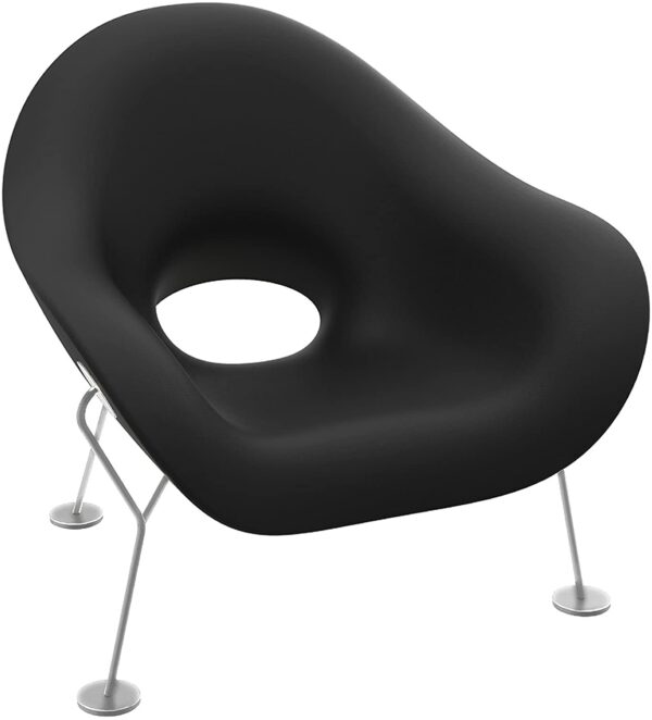 Μαύρη πολυθρόνα Pupa | Chromed Qeeboo Andrea Branzi 2