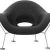 Pupa Black Armchair | Chromed Qeeboo Andrea Branzi 1