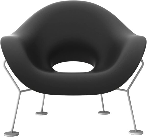 Μαύρη πολυθρόνα Pupa | Chromed Qeeboo Andrea Branzi 1