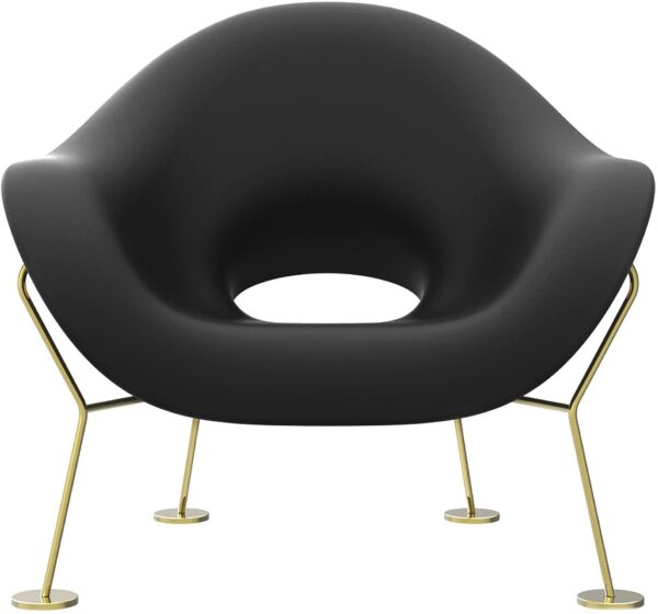 Pupa Black Armchair | Qeeboo Messing Andrea Branzi 1