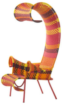 Shadowy chair Yellow | Red | Orange | Brown Moroso Tord Boontje 1
