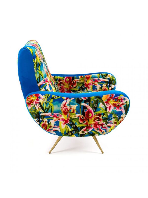 Καρέκλα για ταπετσαρίες - Λουλούδι με τρύπες Πολύχρωμο | Χρυσό | Seletti Τυρκουάζ Maurizio Cattelan | Pierpaolo Ferrari