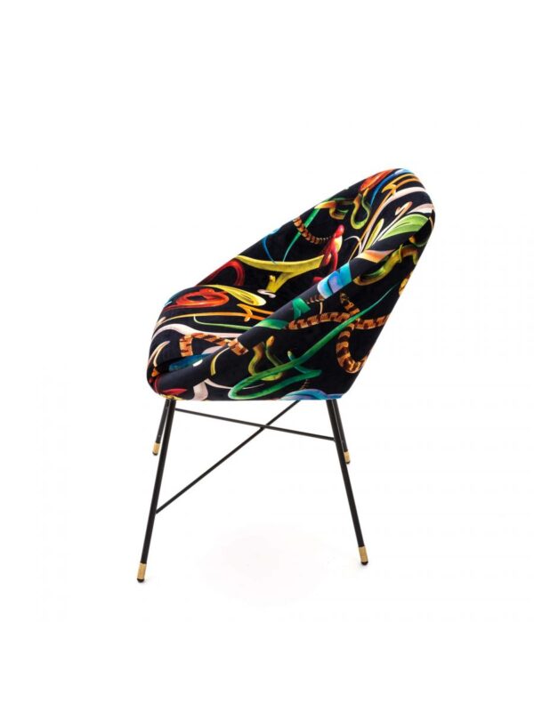 Καρέκλα για ταπετσαρίες - Φίδια - L 60 cm Πολύχρωμο | Μαύρο Seletti Maurizio Cattelan | Pierpaolo Ferrari