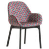 Clap La Double J upholstered armchair Black | Pic-Nic Kartell Patricia Urquiola 1