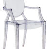 Louis Ghost stackable armchair Light blue transparent Kartell Philippe Starck 1