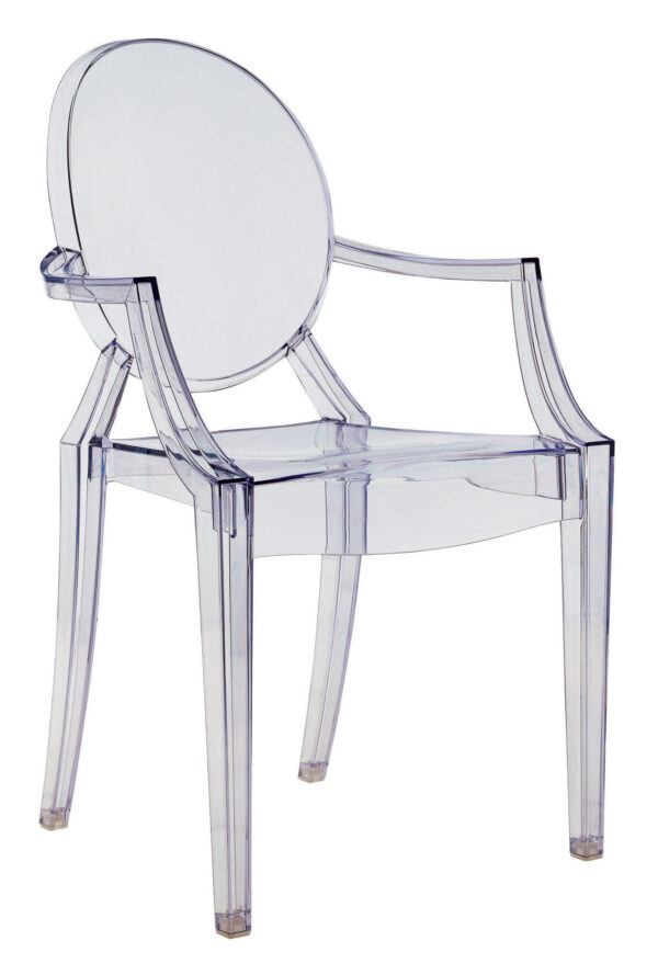 Louis Ghost στοιβαζόμενη πολυθρόνα Ανοιχτό μπλε διαφανές Kartell Philippe Starck 1