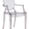 Fauteuil empilable Louis Ghost Fumé Kartell Philippe Starck 1