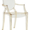 Louis Ghost stackable armchair Transparent yellow Kartell Philippe Starck 1