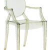 Louis Ghost stackable armchair Transparent green Kartell Philippe Starck 1