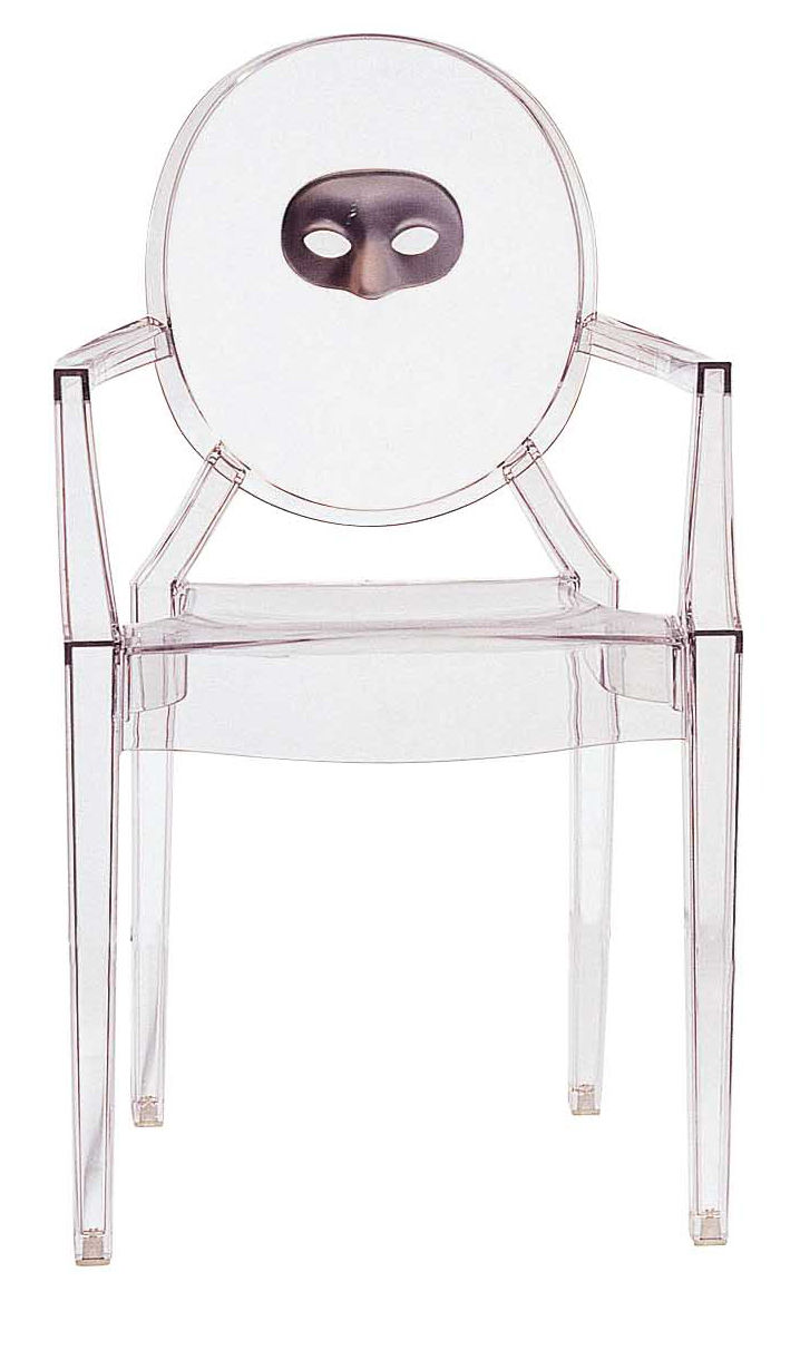 Poltrona impilabile Louis Ghost - maschera Trasparente Kartell Philippe Starck 1