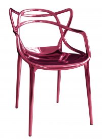 Masters stackable armchair - Limited edition 20 years MID Metallic pink Kartell Philippe Starck | Eugeni Quitllet 1
