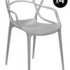 Stapelbarer Sessel des Meisters - Los mit 4 hellgrauen Kartell Philippe Starck | Eugeni Quitllet 1