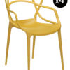 Fauteuil empilable Masters - Lot de 4 Moutarde Kartell Philippe Starck | Eugeni Quitllet 1