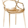 Masters stackable armchair - Metallic Gold Kartell Philippe Starck | Eugeni Quitllet 1