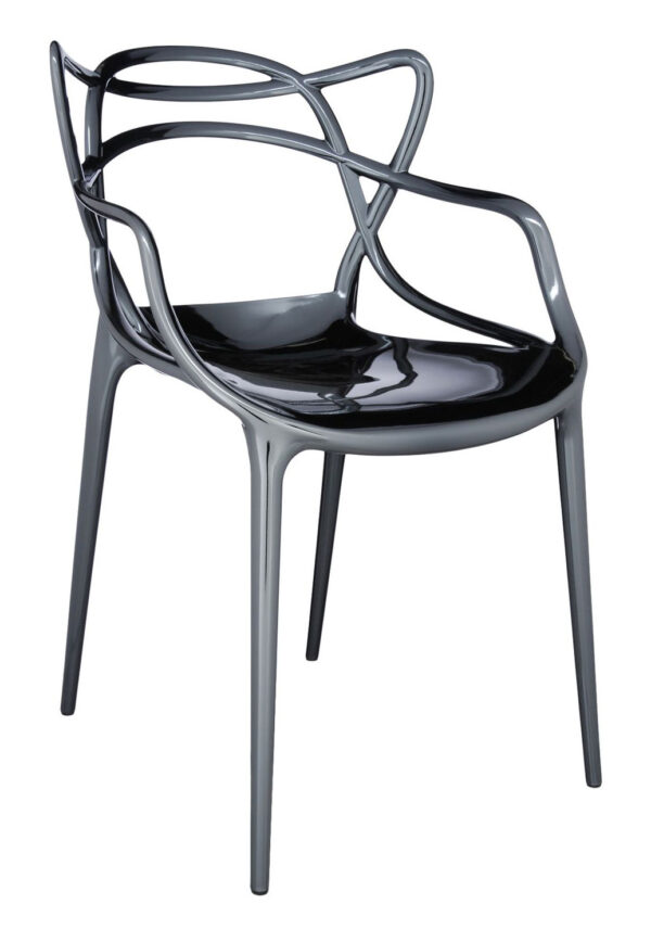 Masters Stackable Armchair - Titanium Metallic Kartell Philippe Starck | Eugeni Quitllet 1