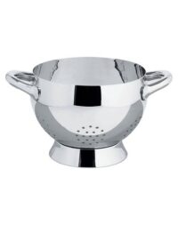 Polished stainless steel colander Mami Alessi Stefano Giovannoni 1