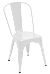 Μια λευκή καρέκλα Tolix Xavier Pauchard 1