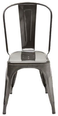 Chair / steel color steel with transparent varnish dark Tolix Xavier Pauchard 1