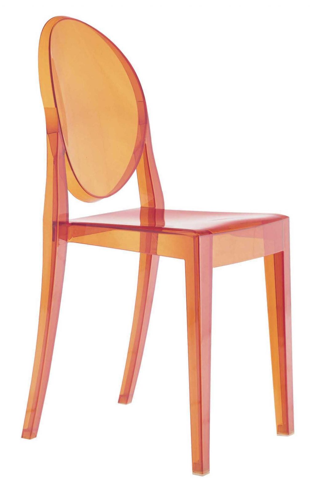 Sedia impilabile Victoria Ghost Arancione Kartell Philippe Starck 1
